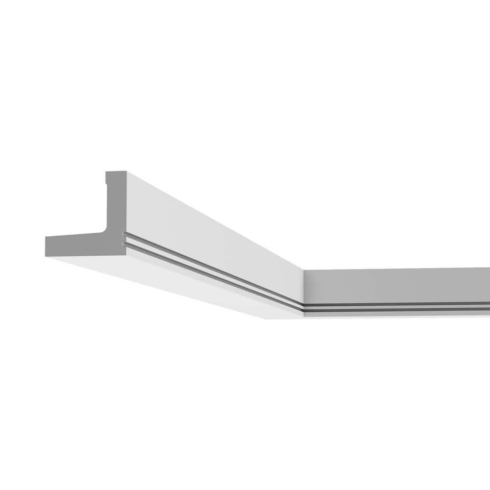 ORAC DECOR 2 in. x 2 in. x 78-3/4 in. Primed White Plain Polyurethane Crown Moulding (1)