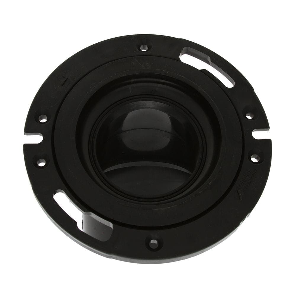 JONES STEPHENS 7 in. O.D. ABS 45-Degree Closet (Toilet) Flange with Plastic Swivel Ring, Fits Over 3 in. DWV Pipe with a 4 in. Sweep (2)