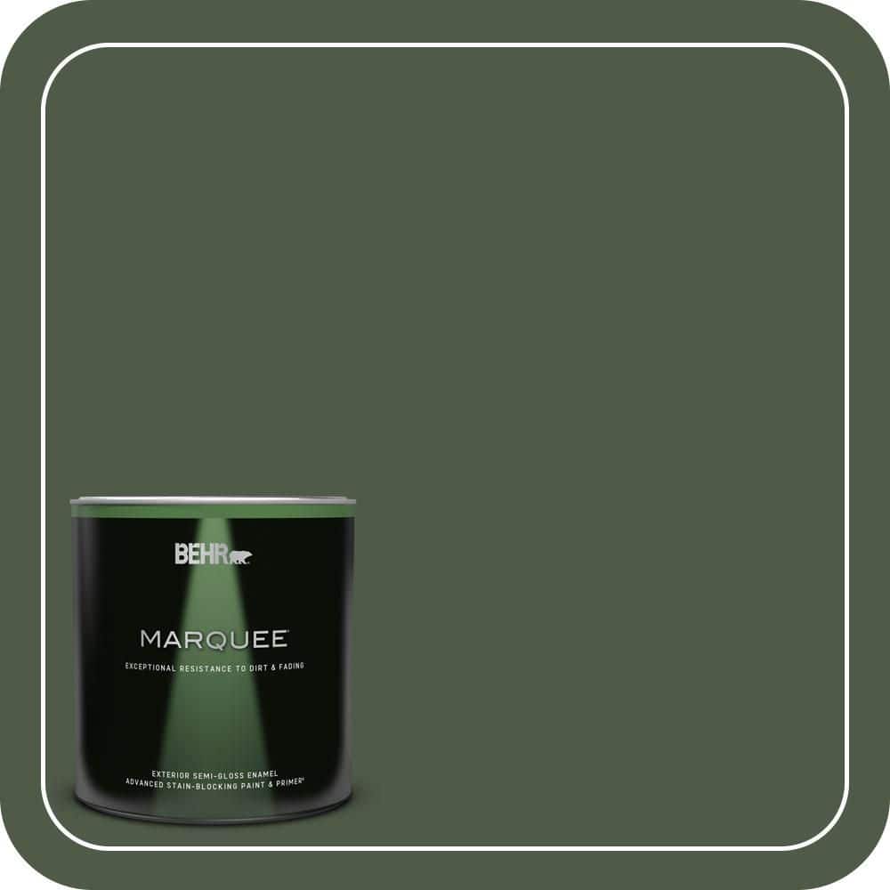 BEHR MARQUEE 1 qt. #440F-7 Fresh Pine Semi-Gloss Enamel Exterior Paint & Primer