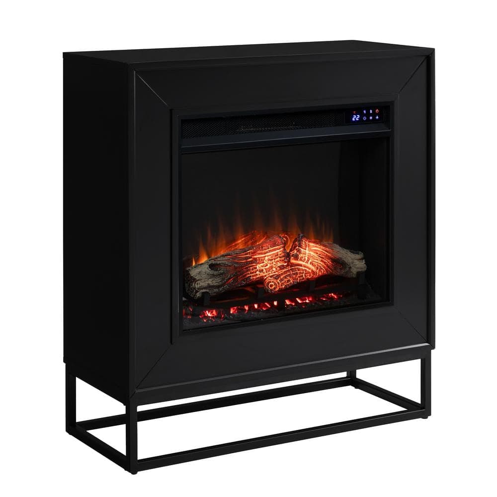 Southern Enterprises Laire 33 in. Touch Panel Electric Fireplace in Black (2)