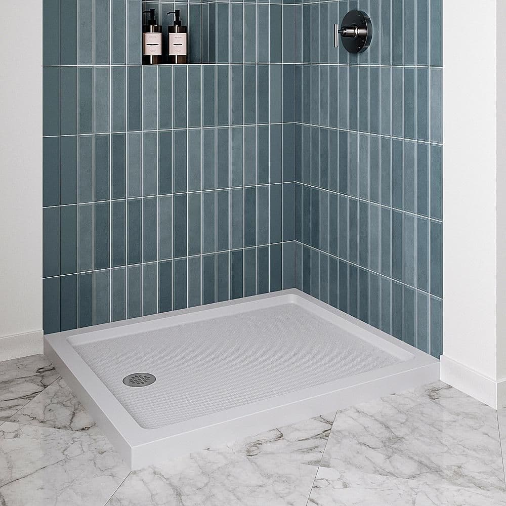 Streamline NT-492-424-LF 42 in. 34 in. Corner Acrylic Shower Pan Base, with Drain, ABS Drain Included (2)