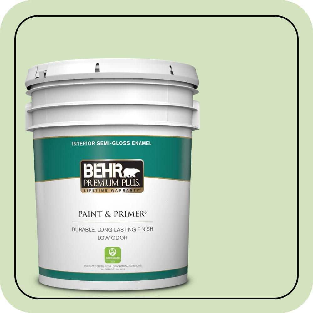 BEHR PREMIUM PLUS 5 gal. #P380-3 Irish Folklore Semi-Gloss Enamel Low Odor Interior Paint & Primer