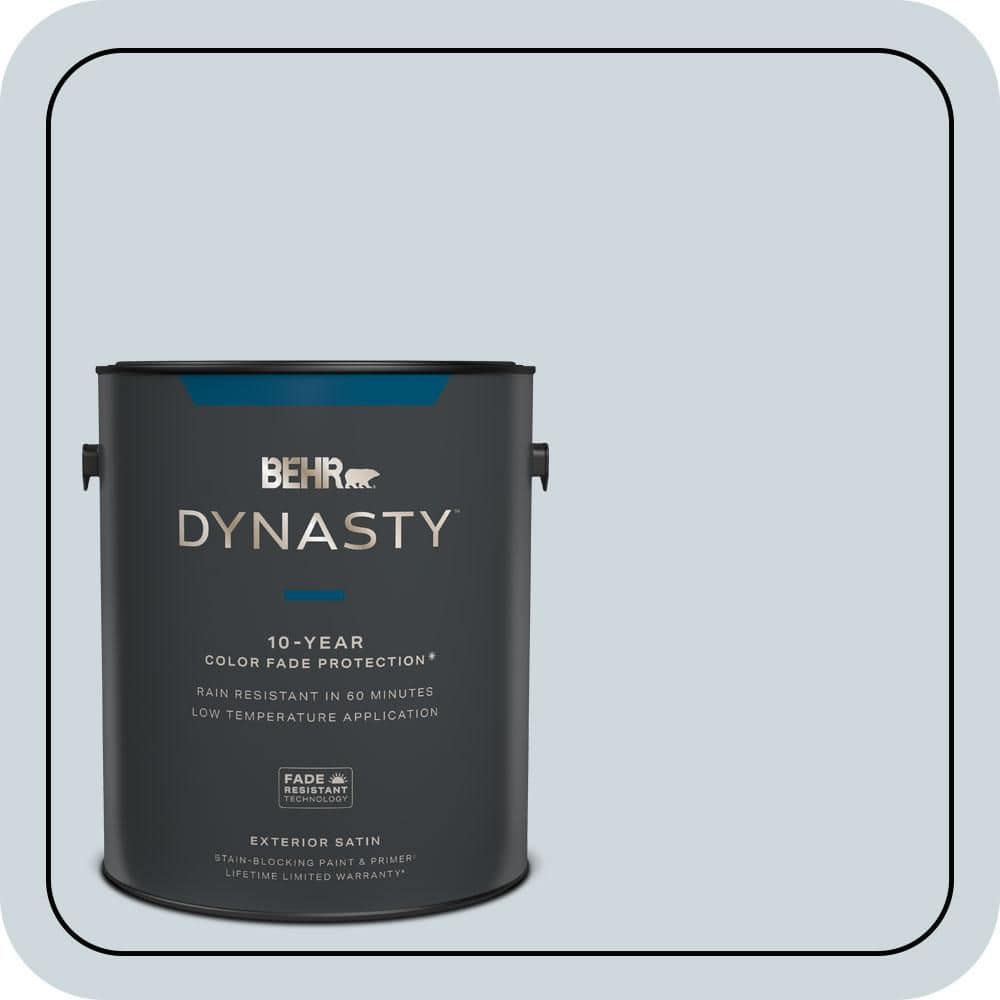 BEHR DYNASTY 1 gal. #560E-2 Cumberland Fog Satin Enamel Exterior Stain-Blocking Paint & Primer