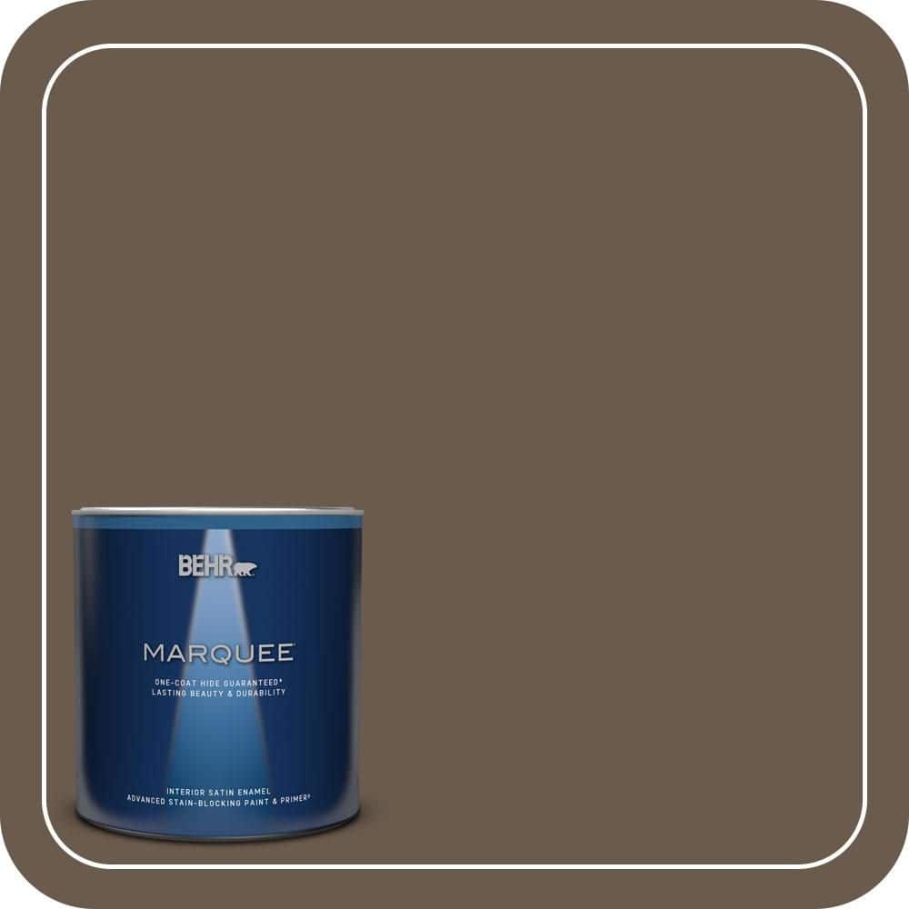 BEHR MARQUEE 1 qt. #PPU5-02 Aging Barrel Satin Enamel Interior Paint & Primer