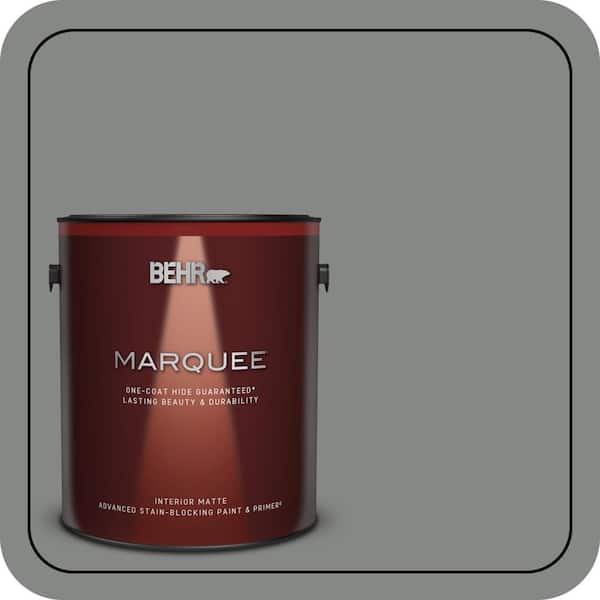 BEHR MARQUEE 1 gal. #PPU25-17 Euro Gray Matte Interior Paint & Primer (2)