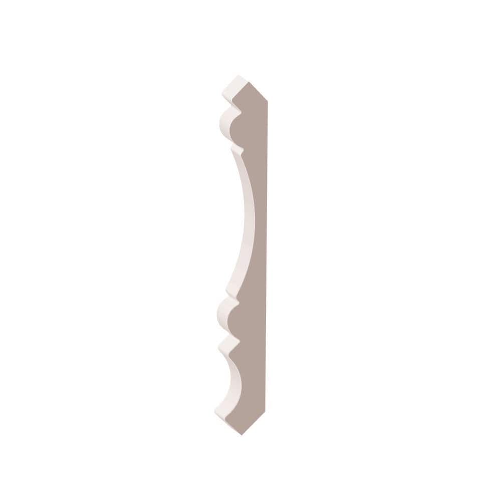 HOUSE OF FARA 3/4 in. D x 6 in. W x 96 in. L Primed MDF Crown Moulding 51078 (1)