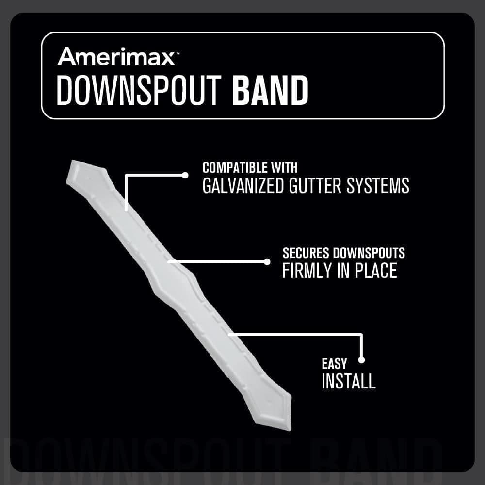 Amerimax Home Products White Aluminum Downspout Band (3)