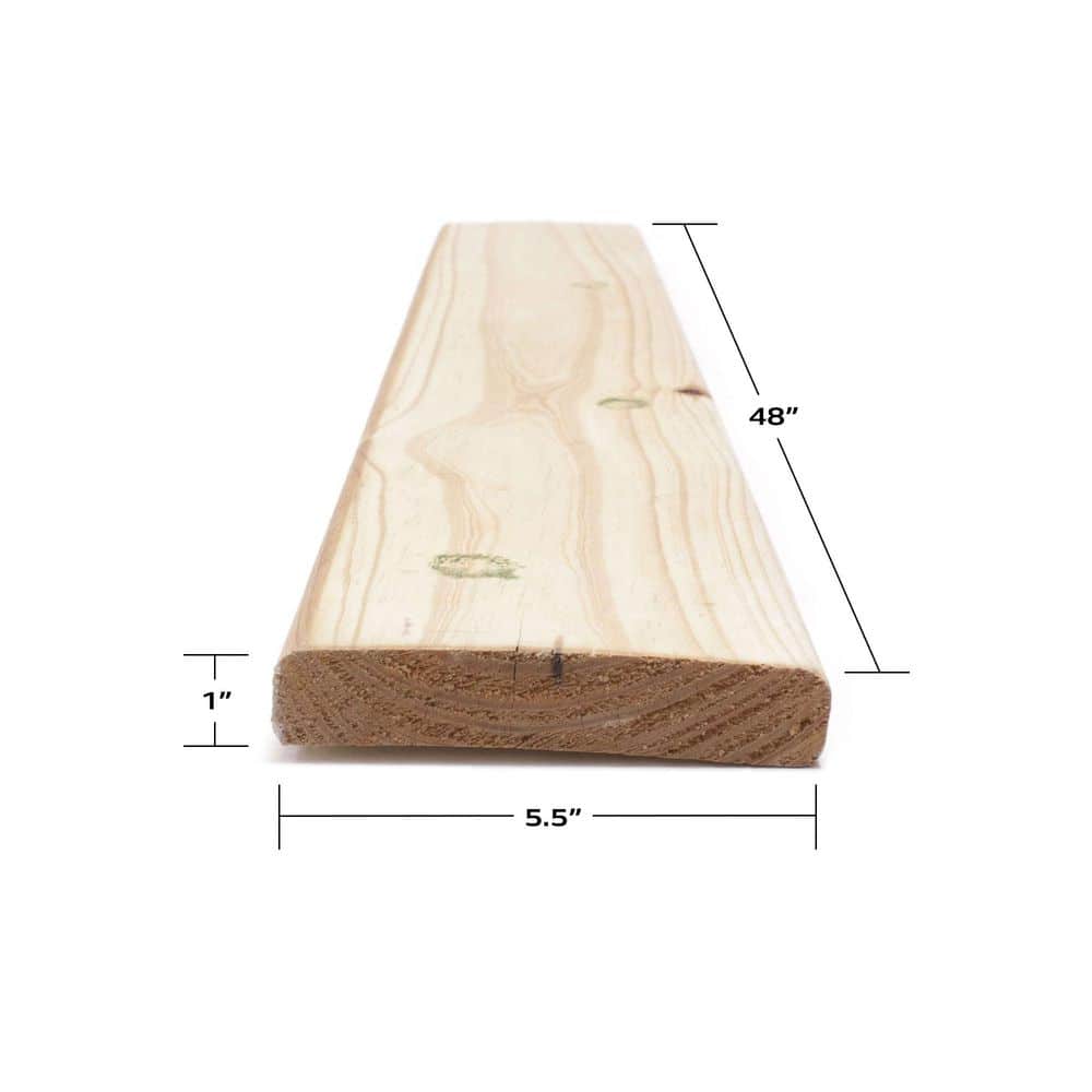 ProWood 5/4 in. x 6 in. x 4 ft. Pressure-Treated Boards (3-Pack) (3)
