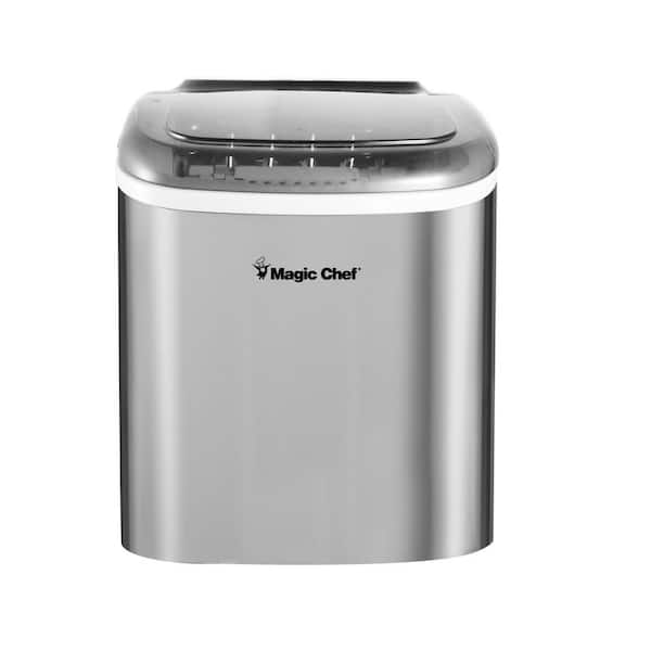 Magic Chef 27 lbs. Bullet Ice Countertop Ice Maker in Stainless Steel (2)