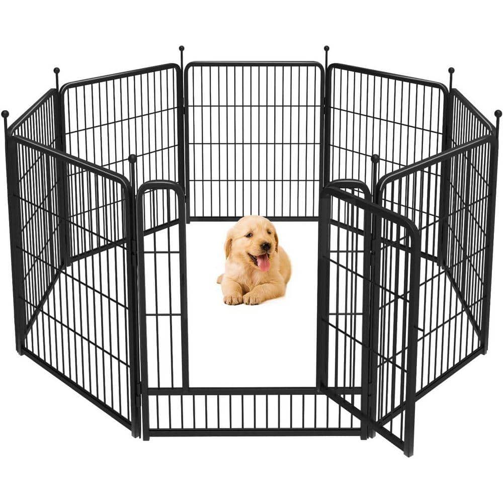 KIWDZFU FXW Dog Playpen 32 Inch 8 Panels Portable Fence for Yard RV Camping Small Medium Dogs Patented Design (2)