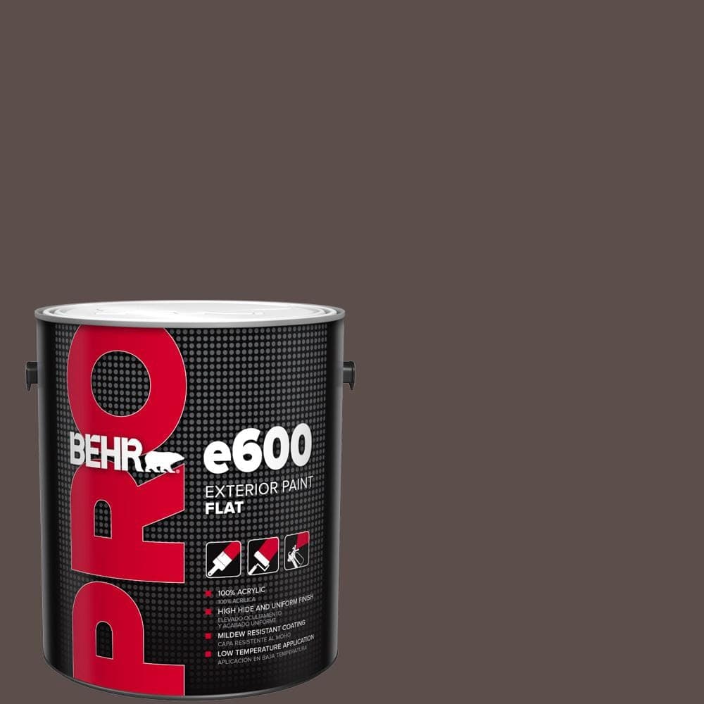 BEHR PRO 1 gal. #ECC-28-3 Charred Hickory Flat Exterior Paint