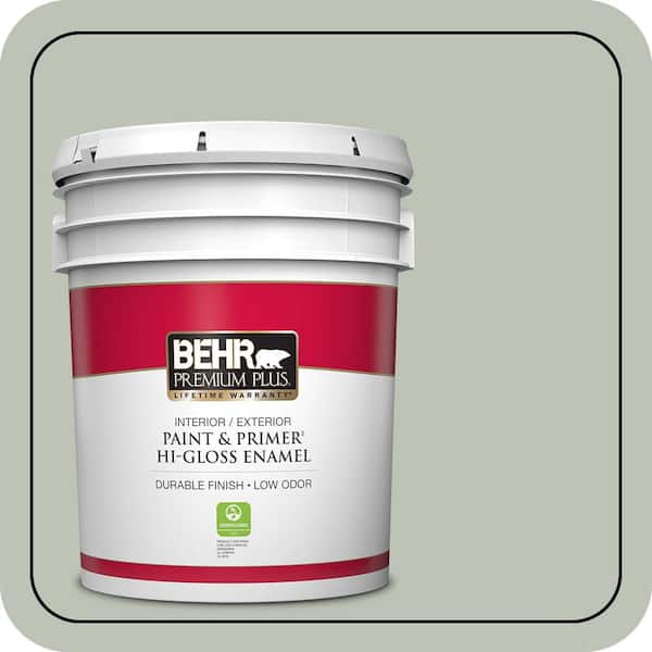 BEHR PREMIUM PLUS #PPU11-11 Summer Green Enamel Low Odor & Primer (4)