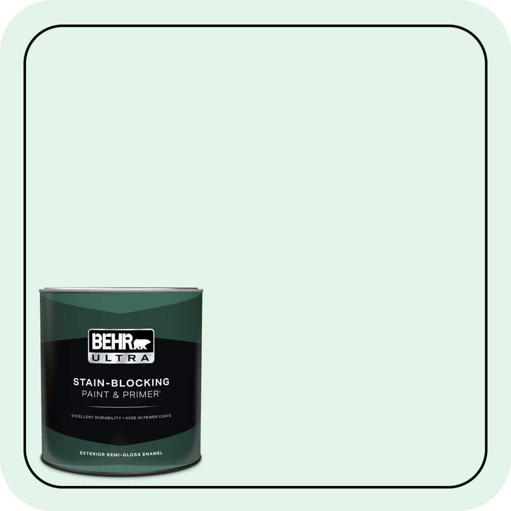 BEHR ULTRA 1 qt. #470A-1 Window Pane Semi-Gloss Enamel Exterior Paint & Primer