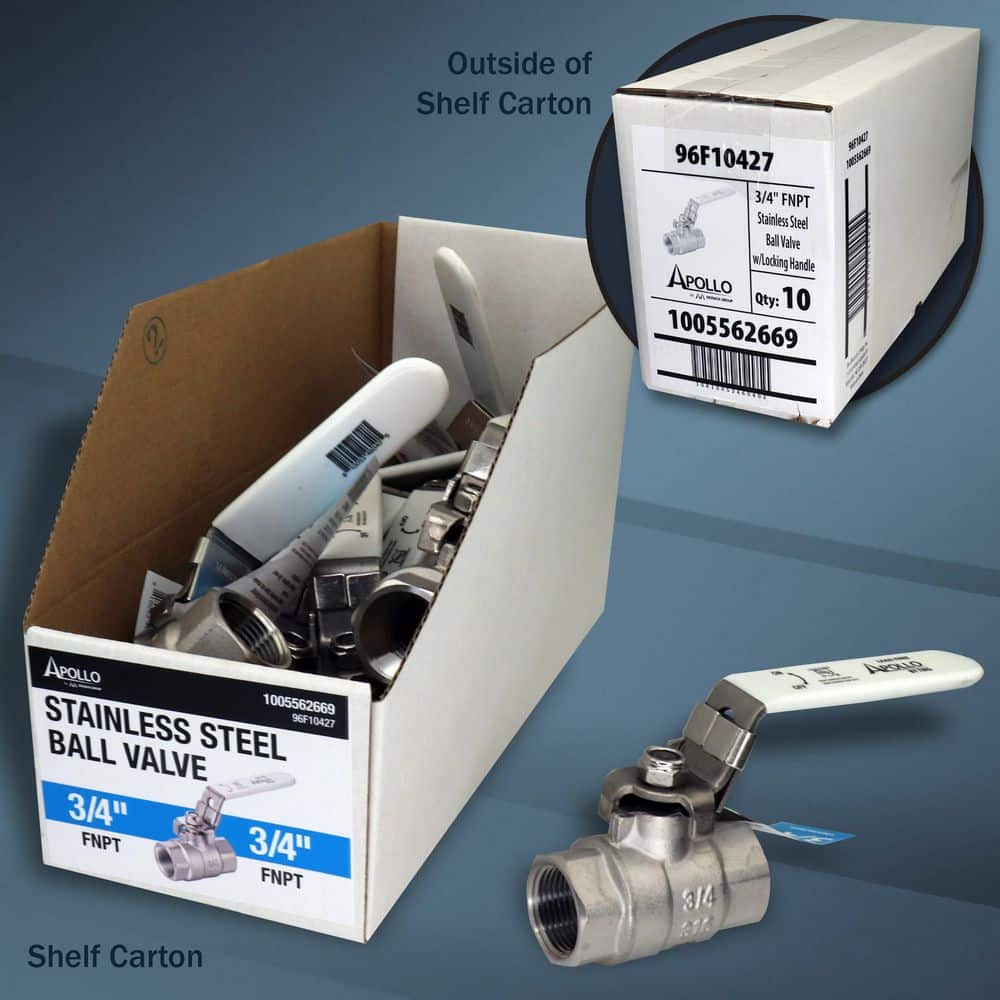 Apollo . Stainless Steel FNPT FNPT 2- in. L Full-Port Ball Valve with Latch Lock Lever (3)