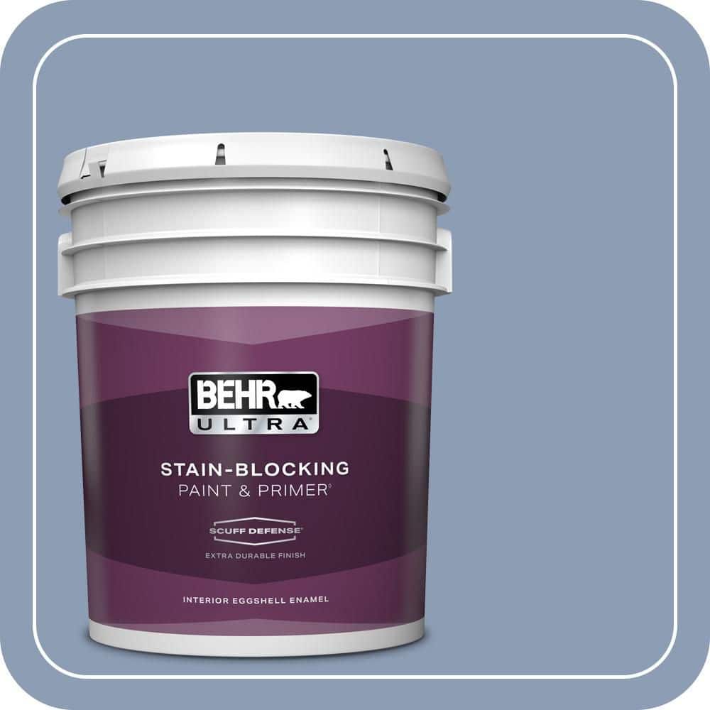 BEHR ULTRA 5 gal. #PMD-72 Periwinkle Dusk Extra Durable Eggshell Enamel Interior Paint & Primer