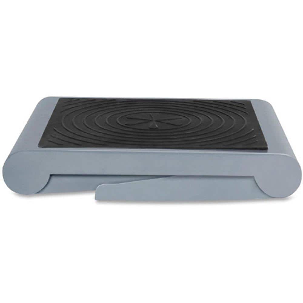 Cramer 1-Step Plastic Folding Step Stool, 300 lbs. Capacity, 14 in. W x 11.25 in. D x 9.75 in. H, Slate (2)