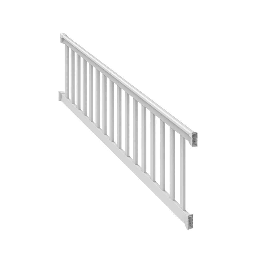 RDI Finyl Line 8 ft. x 36 in. H T-Top 28° to 38° Stair Rail Kit in White (2)