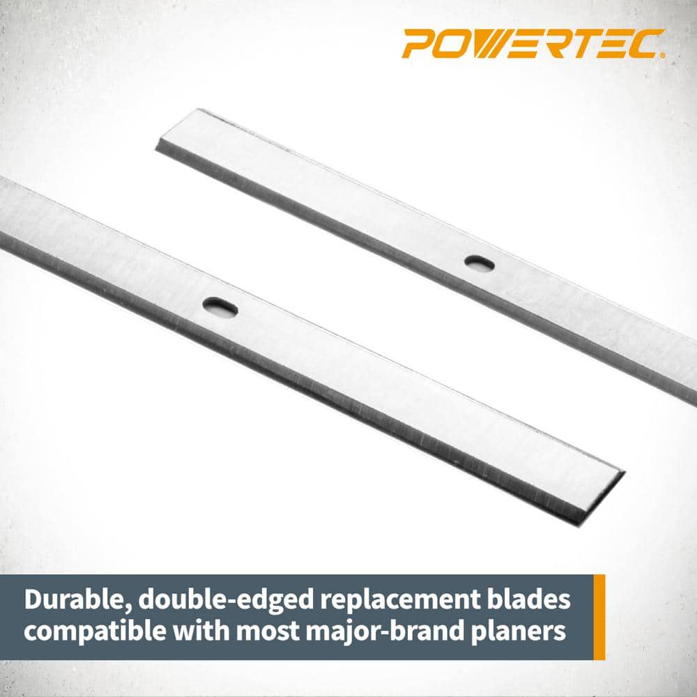 ‎POWERTEC 12-1/2 in. Planer Blades Replacement Knives for Craftsman, Delta, Grizzly, Wen, Porter Cable, High Speed Steel (4-Pack) (3)