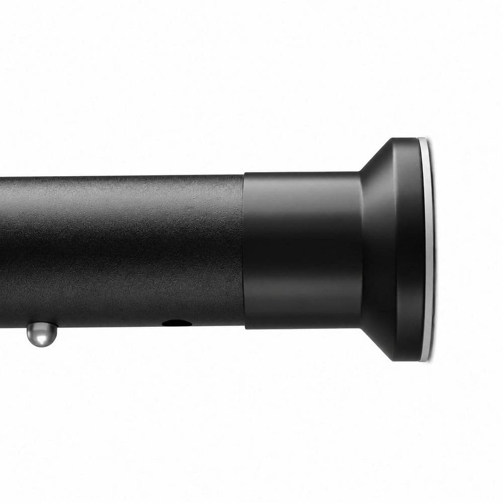 KHKFY Tension Shower Curtain Rod No-Drill Spring Adjustable 43 to 123 in. Heavy-Duty Non-Slip in Matte Black (1)