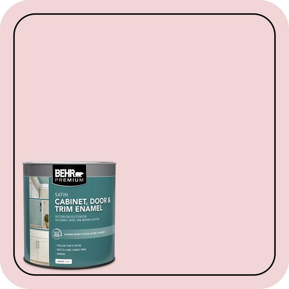 BEHR PREMIUM 1 qt. #S140-1 Radiant Rose Satin Enamel Interior/Exterior Cabinet, Door & Trim Paint