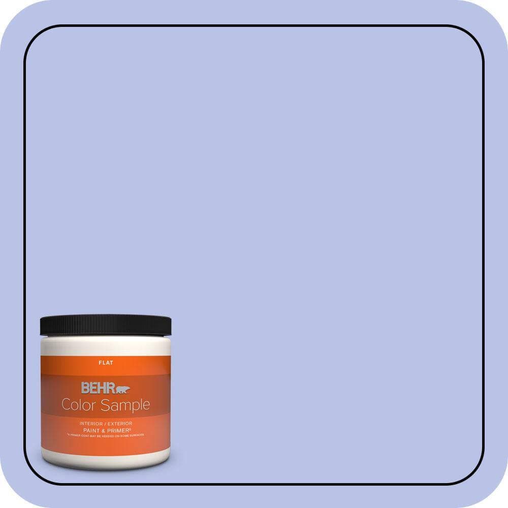 BEHR PREMIUM PLUS 8 oz. #P540-3 Canterbury Bells Flat Interior/Exterior Paint & Primer Color Sample