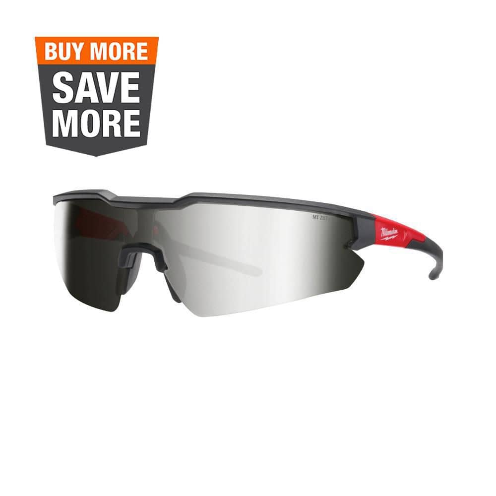 Milwaukee Safety Glasses with Mirror Anti-Scratch Lenses