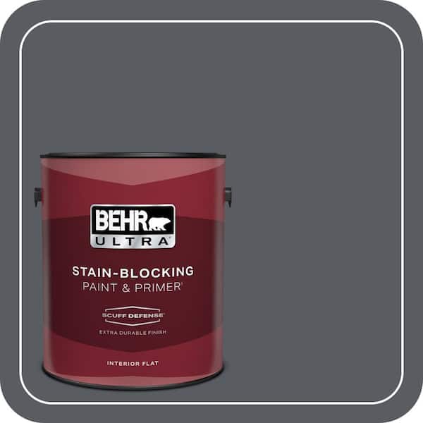 BEHR ULTRA 1 gal. #PPU18-02 Pencil Point Extra Durable Flat Interior Paint & Primer (2)