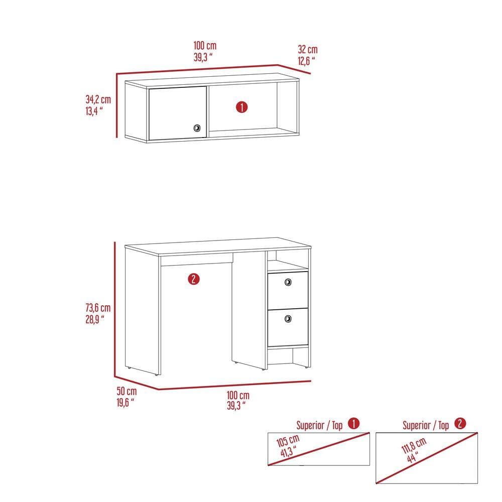 Tahanbath Classic 24.8 in. W x 44.1 in. D x 5.5 in. H Bathroom Storage Wall Cabinet in Multicolor with Two Drawers (3)