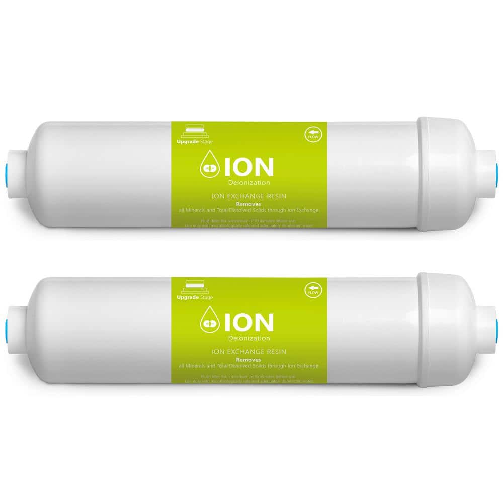 Express Water 2 Pack Deionization Water Filter Replacement - DI Water Purifier - 10 inch - Under Sink and RO System