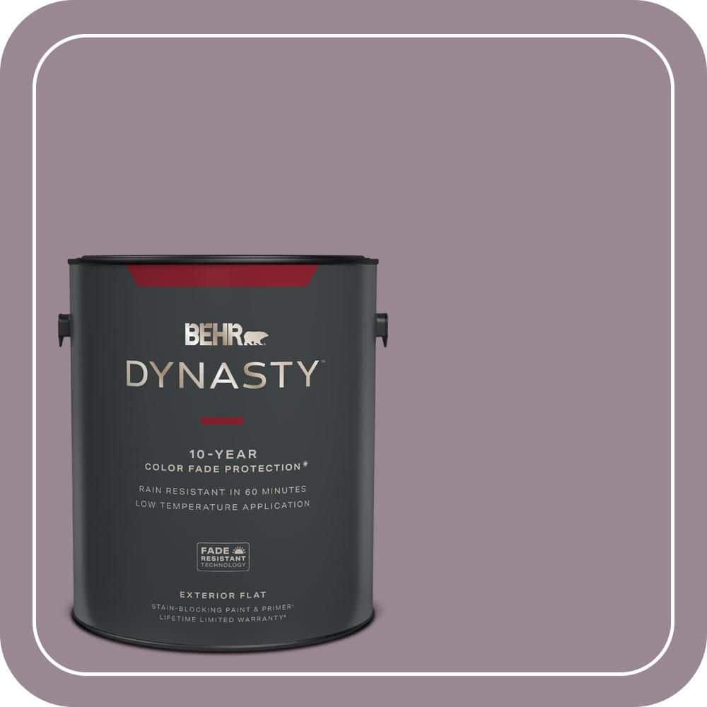 BEHR DYNASTY 1 gal. #690F-5 Purple Mauve Flat Exterior Stain-Blocking Paint & Primer