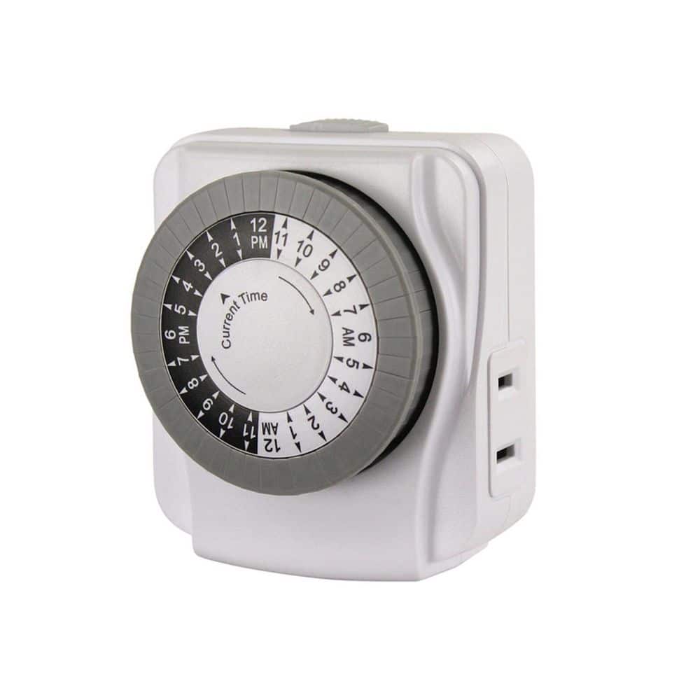 Unbranded 125 Volt Indoor Mechanical Timer, White (2)