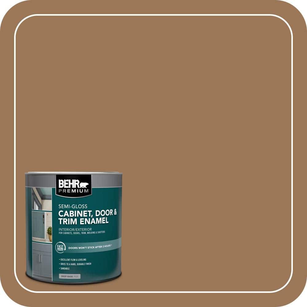 BEHR PREMIUM 1 qt. #PPU4-02 Coco Rum Semi-Gloss Enamel Interior/Exterior Cabinet, Door & Trim Paint