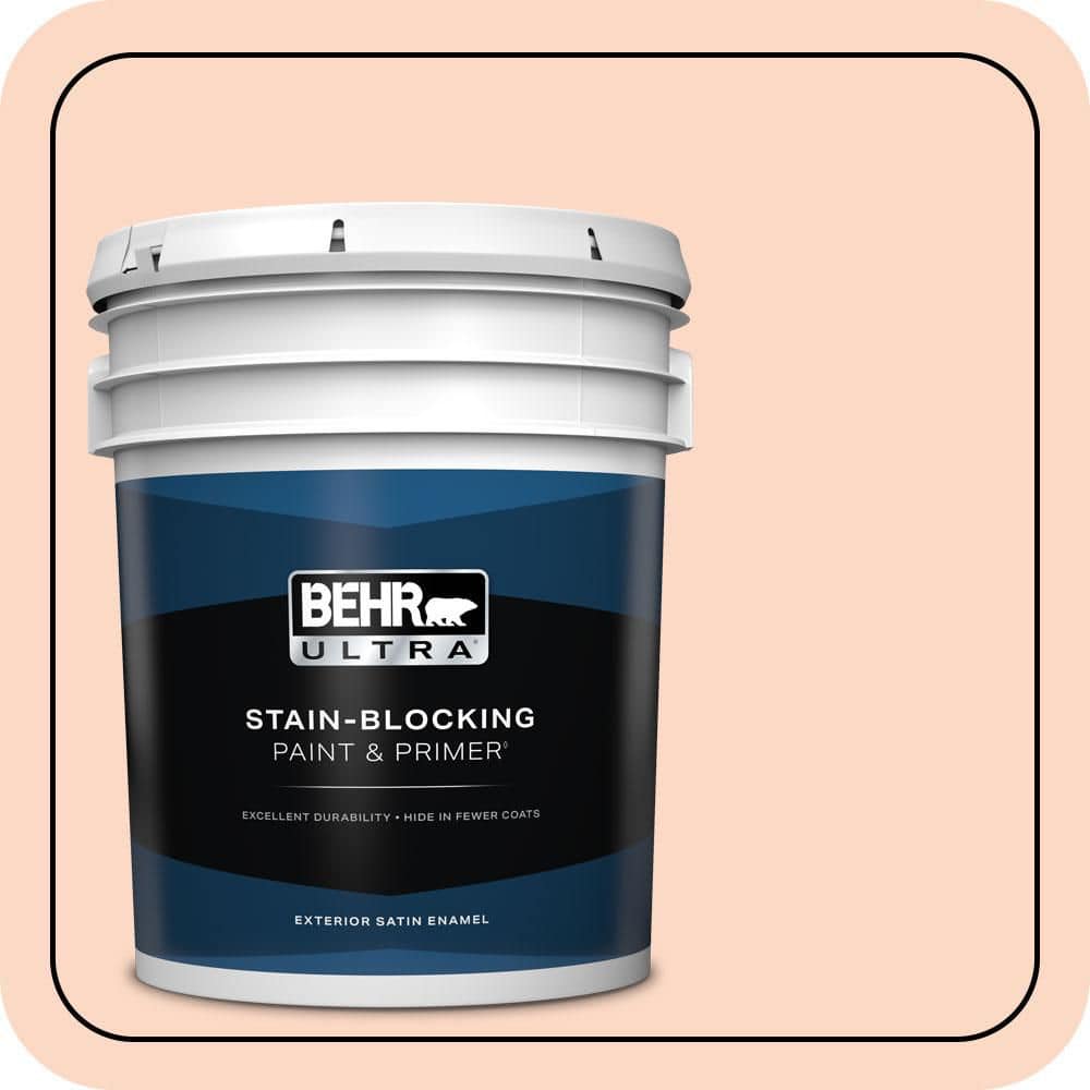 BEHR ULTRA 5 gal. #P190-1 Fire Mist Satin Enamel Exterior Paint & Primer