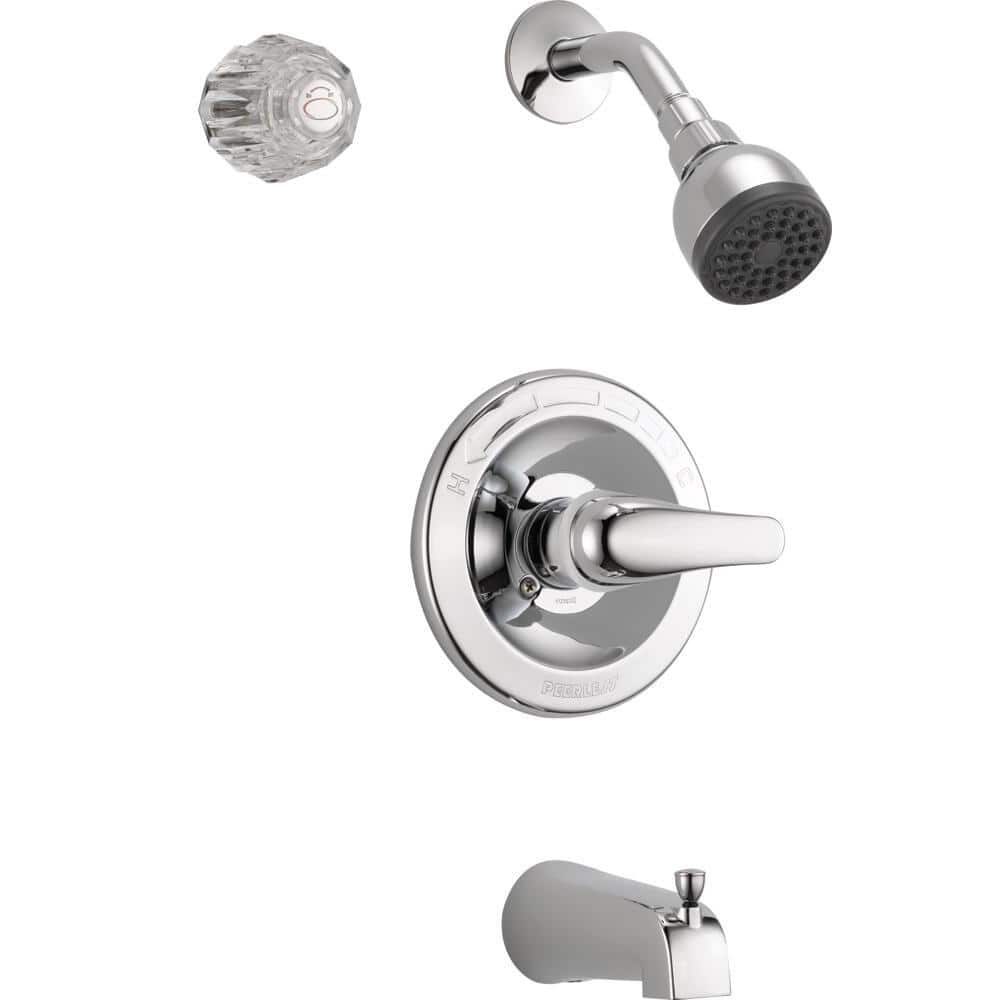 Peerless Single Handle 1-Spray Tub and Shower Faucet 1.75 GPM with Pressure Balance in. Chrome (Valve Included) (2)