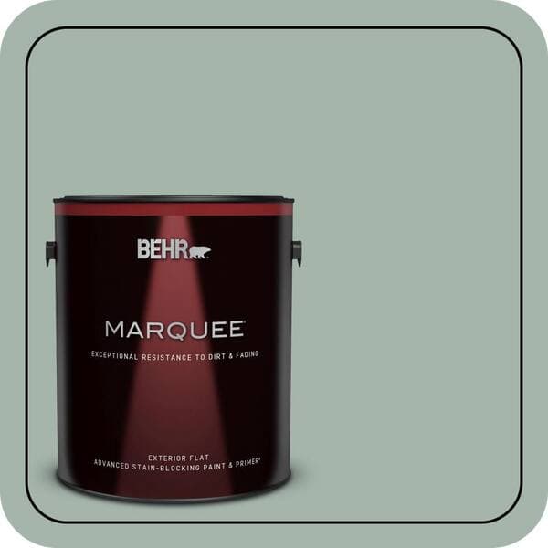BEHR MARQUEE 1 gal. #460E-3 Smokey Slate Flat Exterior Paint & Primer (2)