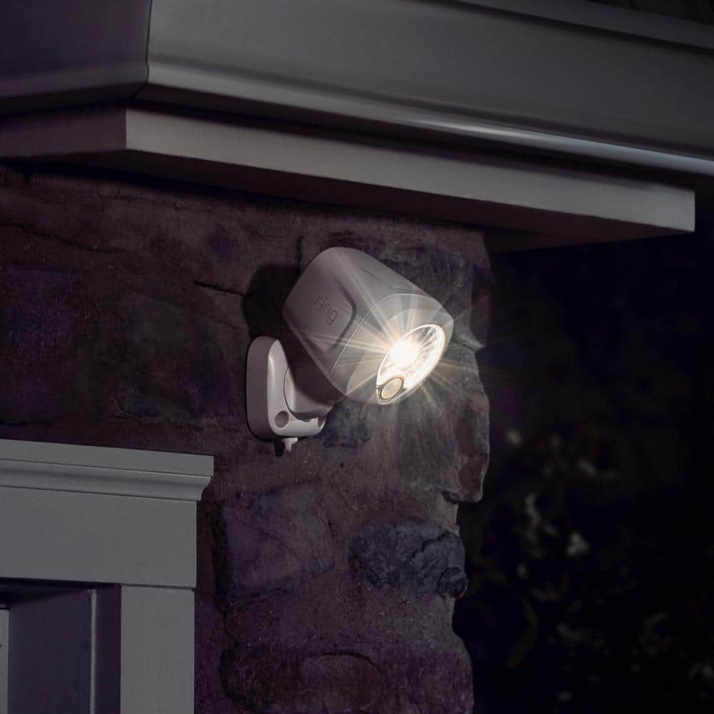 Ring Smart Lighting White Motion Activated Outdoor Integrated LED Spotlight Battery (3)