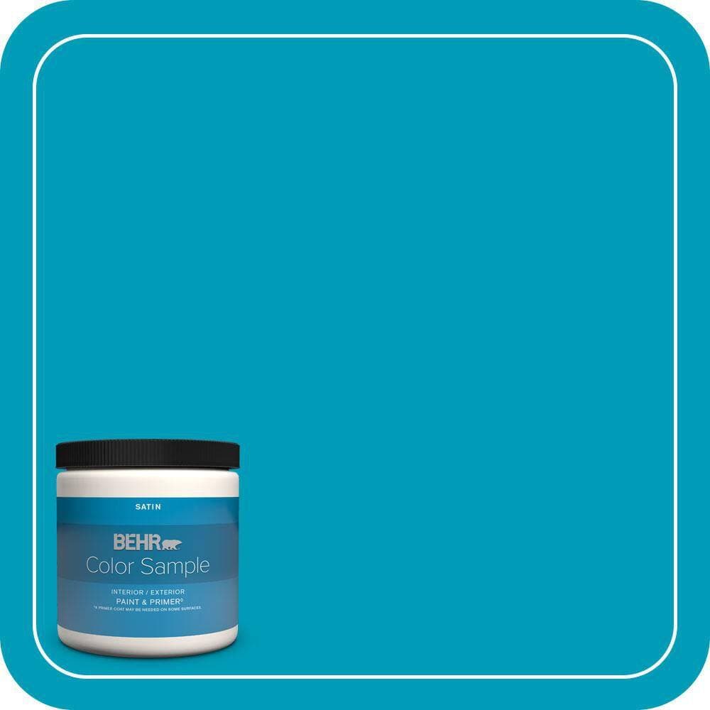 BEHR PREMIUM PLUS #520B-6 Brilliant Sea Flat & Primer (1)
