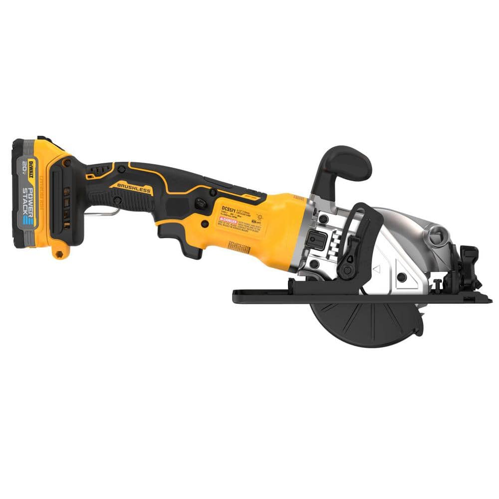DEWALT Atomic 20-Volt Maximum Lithium-Ion Cordless Brushless . Circular Saw & Atomic 3/8 in. Ratchet with 1.7Ah Battery (3)