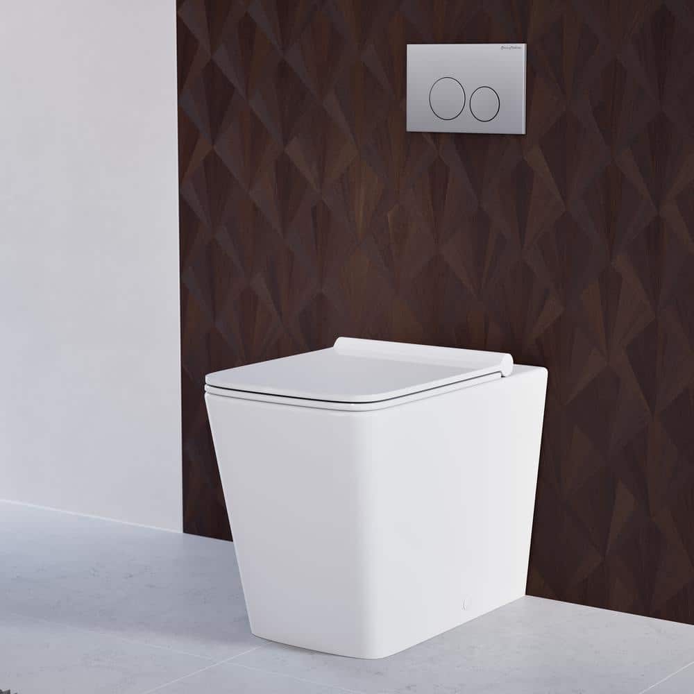 Swiss Madison Concorde Square Back to Wall Toilet Bowl bundle in Glossy White (1)
