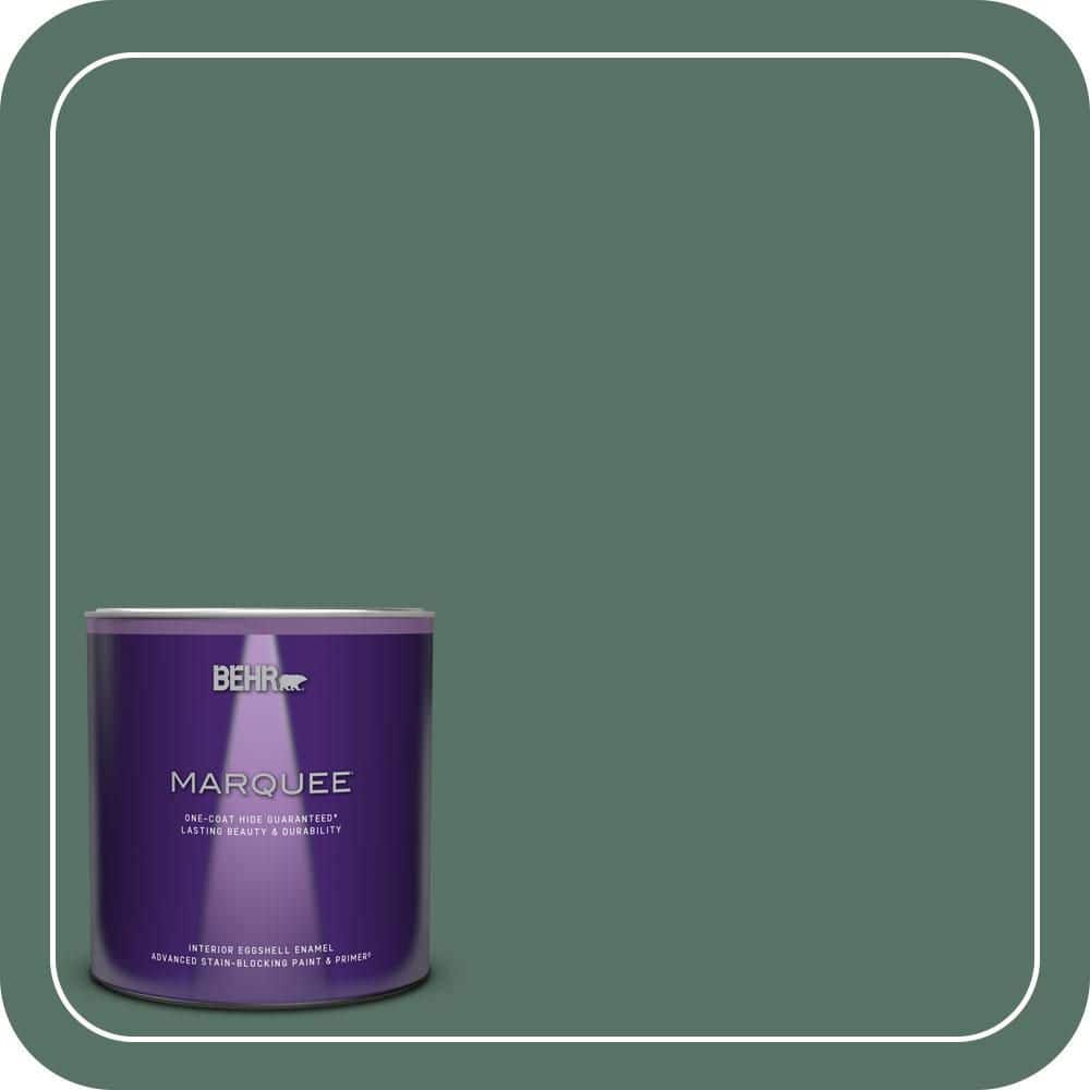 BEHR MARQUEE 1 qt. #470F-6 Hilltop Eggshell Enamel Interior Paint & Primer