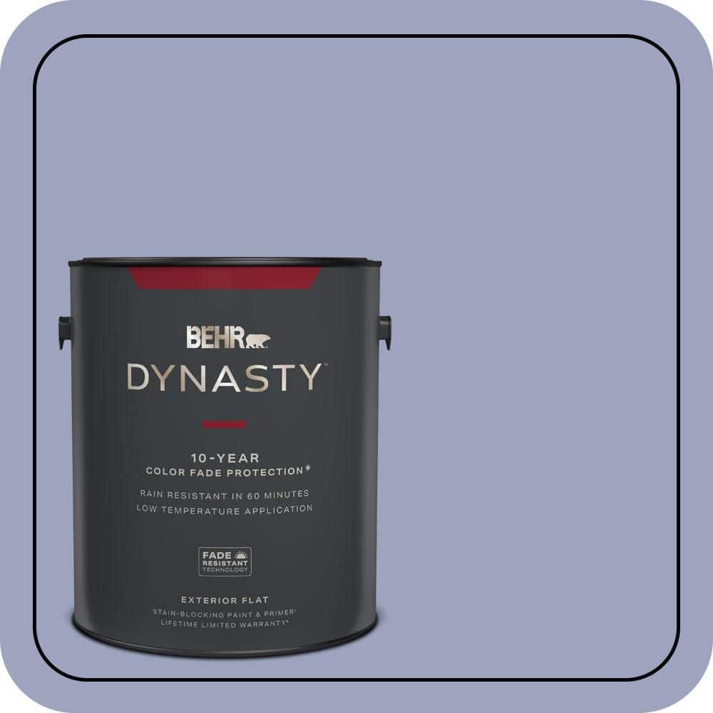 BEHR DYNASTY 1 gal. #620D-4 Veranda Iris Flat Exterior Stain-Blocking Paint & Primer