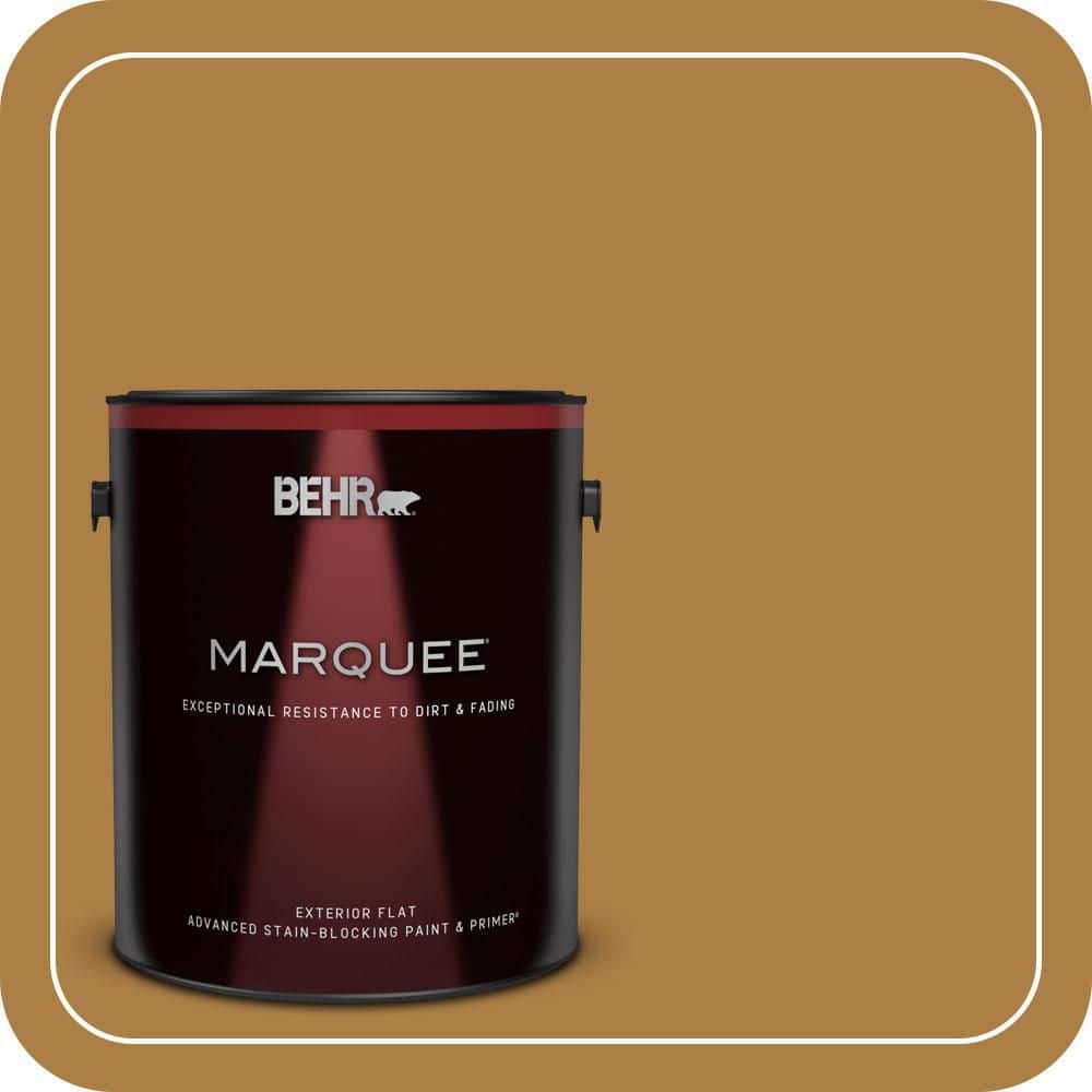 BEHR PREMIUM PLUS 1 gal. #M280-7 24 Karat Semi-Gloss Enamel Low Odor Interior Paint & Primer (1)