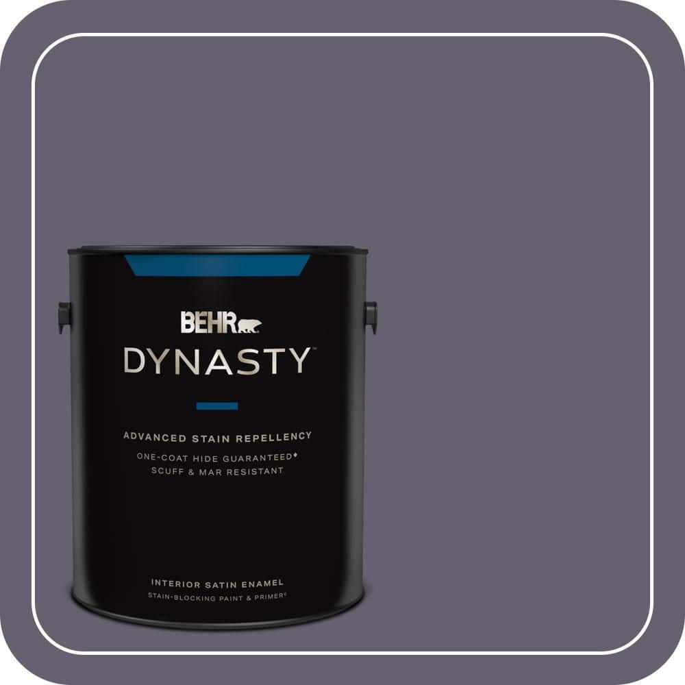 BEHR DYNASTY 1 gal. #N560-6 Fashionista One-Coat Hide Satin Enamel Interior Stain-Blocking Paint and Primer