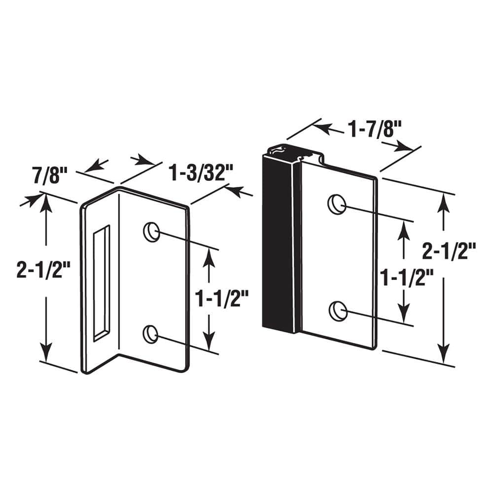 Prime-Line Chrome Strike and Keeper with Outswing (2)