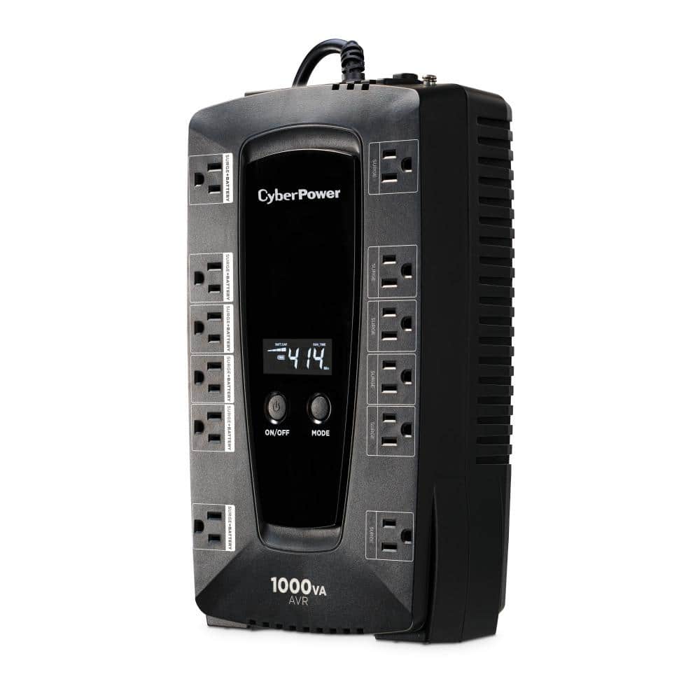 CyberPower 1000VA 120-Volt 12-Outlet UPS Battery Backup with LCD Display (2)