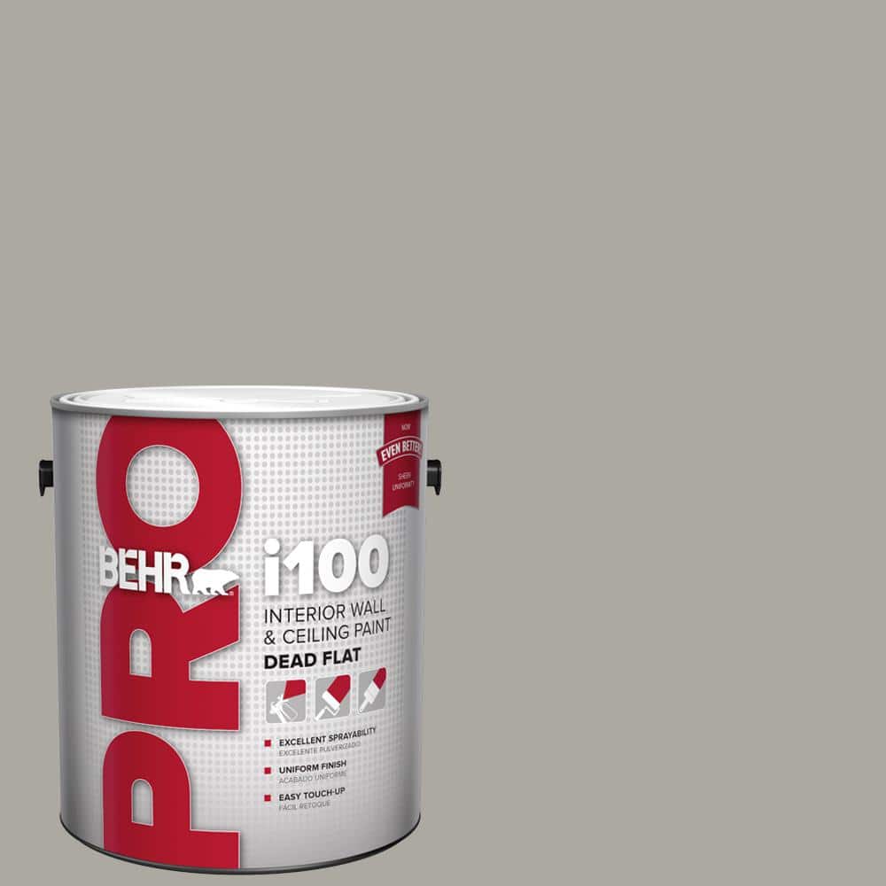 BEHR PRO 1 gal. #N360-3 Still Gray Dead Flat Interior Paint (1)