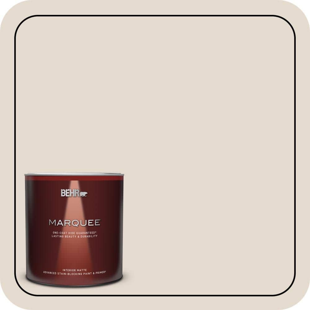 BEHR MARQUEE 1 qt. #W-B-720 Oyster Matte Interior Paint & Primer
