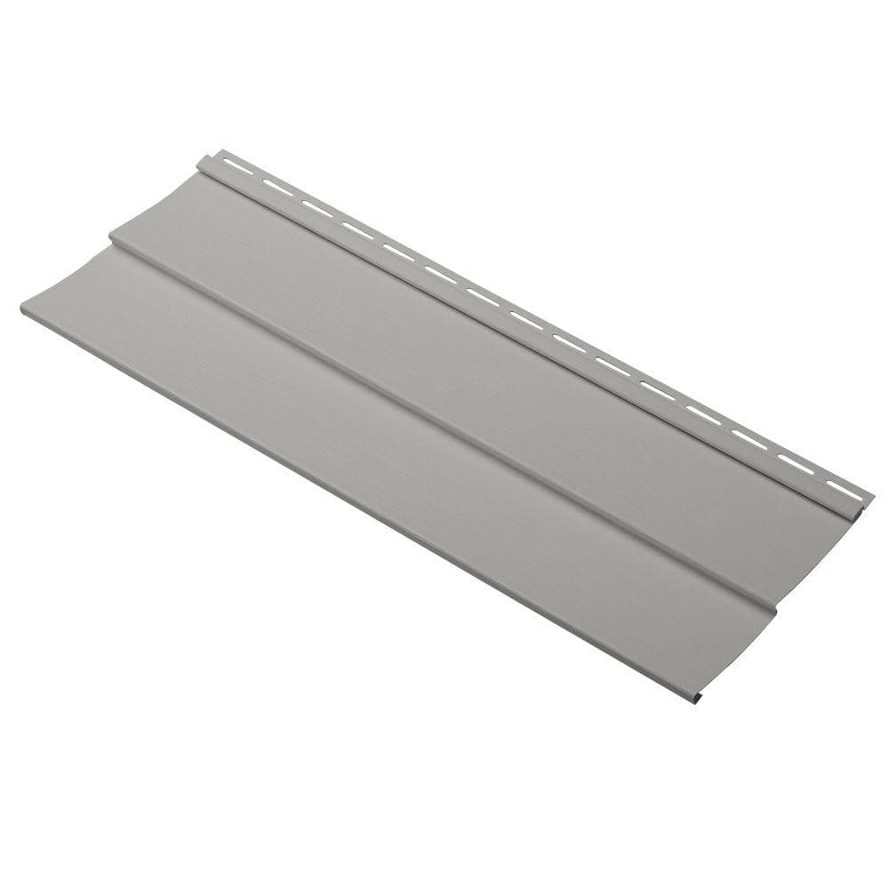 Ply Gem Take Home Sample Progressions Double 4 in. x 24 in. Vinyl Siding in Nantucket Gray