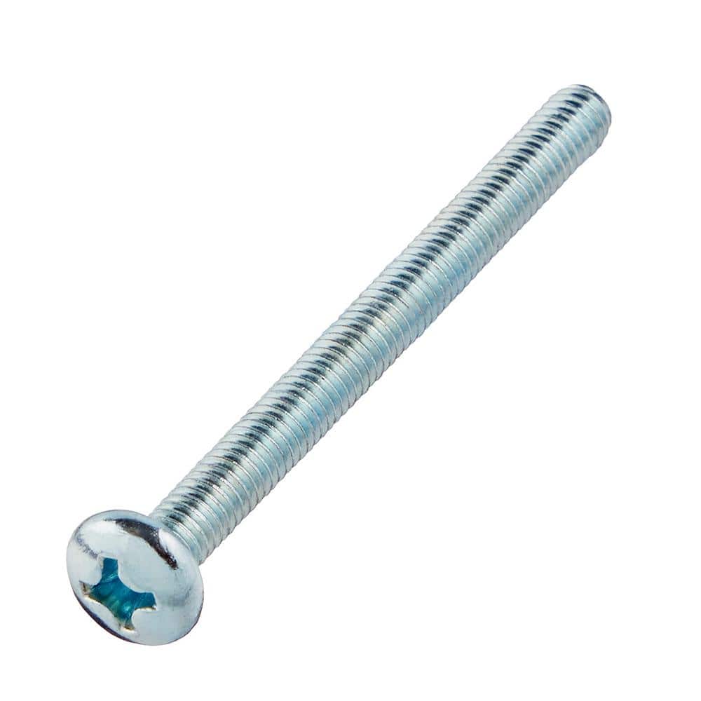 Everbilt M4-0.7x45mm Zinc Pan Head Phillips Drive Machine Screw 2-Pieces (1)