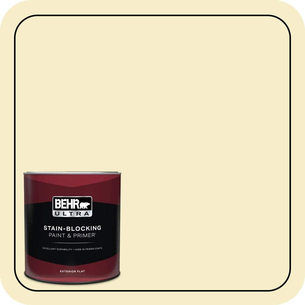 BEHR ULTRA 1 qt. #P330-1 Tart Gelato Flat Exterior Paint & Primer